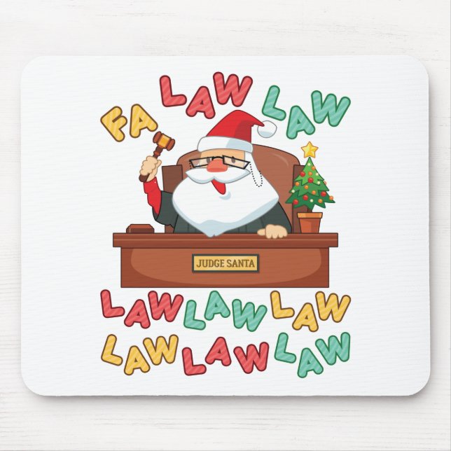 Fa Law Anwalt Weihnachtsmann Mousepad (Vorne)