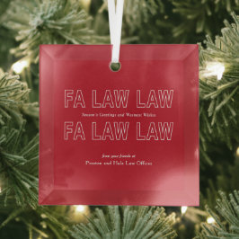 Fa Law Law Funny Lawyer Joke Christmas Ornament Aus Glas