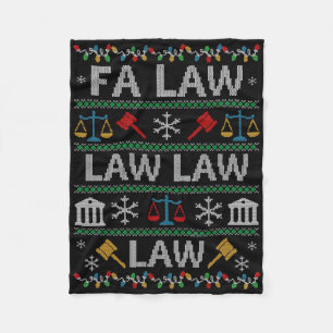 Fa Law Law Vintage-Anwalt hässlicher Weihnachtspul Fleecedecke