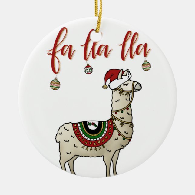 Fa Lla Llama Weihnachtsschmuck (Vorne)