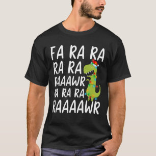 Fa Ra Ra Rawr Dinosaur T Rex Xmas Lights Dinosaur T-Shirt