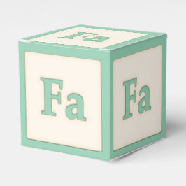 "Fa" Solfeggio Musical Baby Blocks Light Green Geschenkschachtel