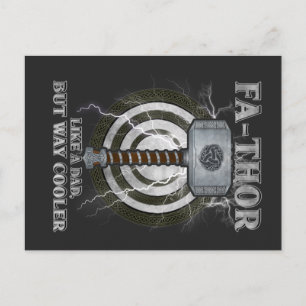 Fa-Thor wie ein Vater, aber viel cooler zum Vatert Postkarte