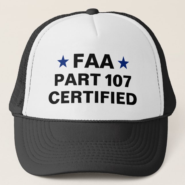 FAA Part 107 Trucker-Mütze Truckerkappe (Vorderseite)