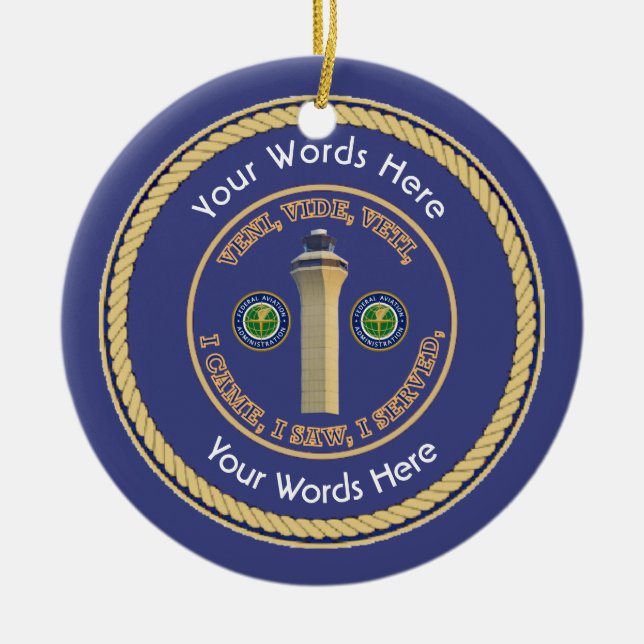 FAA Universal Shield Keramik Ornament (Vorne)