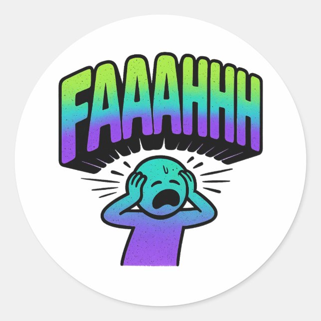 FAAAAHHH  RUNDER AUFKLEBER (Vorderseite)