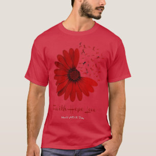 Faalth Hope World AIDS Day Awareness Daisy Blume R T-Shirt