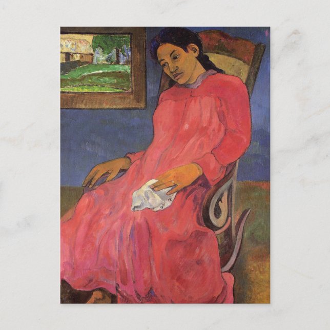 'Faaturuma (Melancholy)' - Paul Gauguin Postcard Postkarte (Vorderseite)