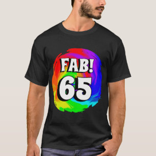 Fab! 65 ColorfulHeat Wave Swirl Geburtstagsparty T-Shirt
