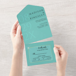 Fab Aquamarines Elegant in einer Einladung