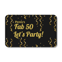 Fab Black and Gold Ribbons 50. Geburtstagsparty