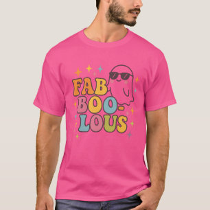 Fab-BOO-laues Retro-Halloween-Geisterdesign T-Shirt