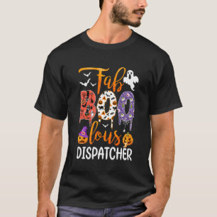 Fab Boo Lous Dispatcher Boo Geist Kürbis Hallowee T-Shirt