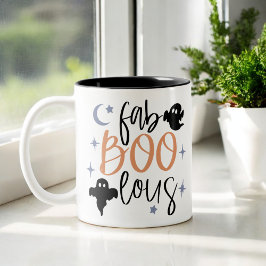 fab Boo lous Funny Ghost Womens Halloween Zweifarbige Tasse