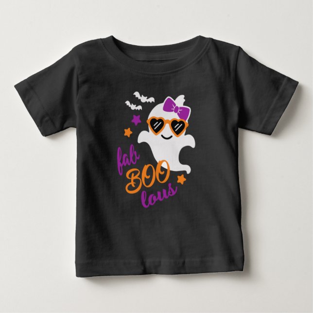 Fab Boo Lous Halloween Ghost Baby T-shirt (Vorderseite)