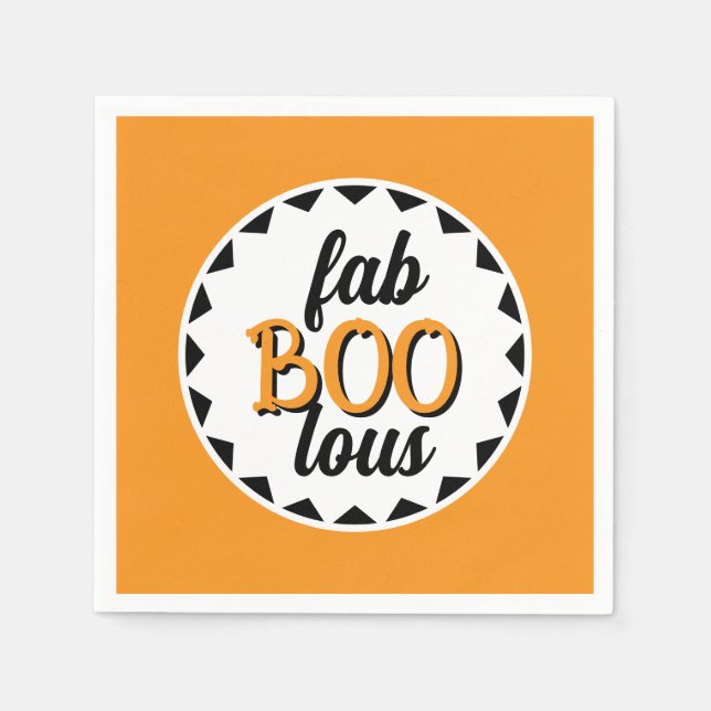 Fab Boo Lous Halloween Party Design Serviette (Vorderseite)