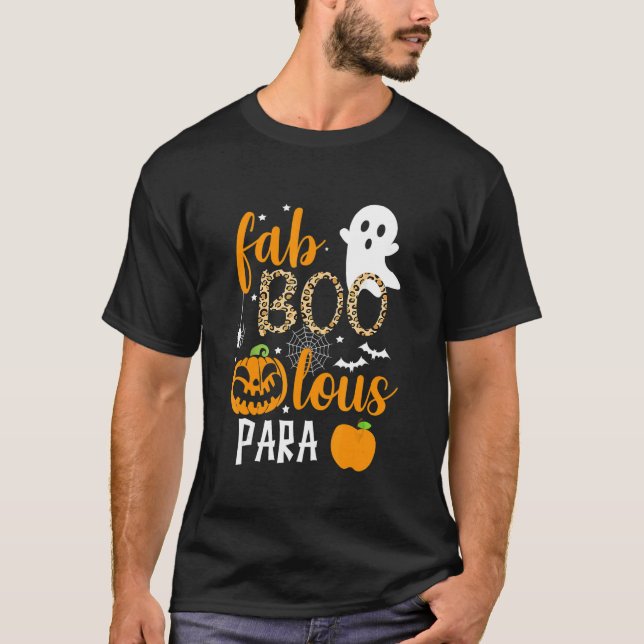 Fab Boo Lous Para Ghost Halloween T-Shirt (Vorderseite)