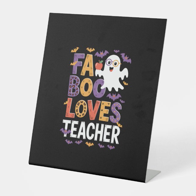 Fab Boo Lous Retro Halloween Sockelschild (Vorderseite)