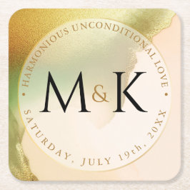 Fab Chartreuse 🤵 kühne & stilvolle Budgetheirat Rechteckiger Pappuntersetzer