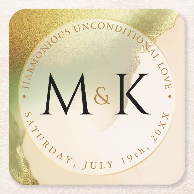 Fab Chartreuse 🤵 kühne & stilvolle Budgetheirat Rechteckiger Pappuntersetzer (Vorderseite)