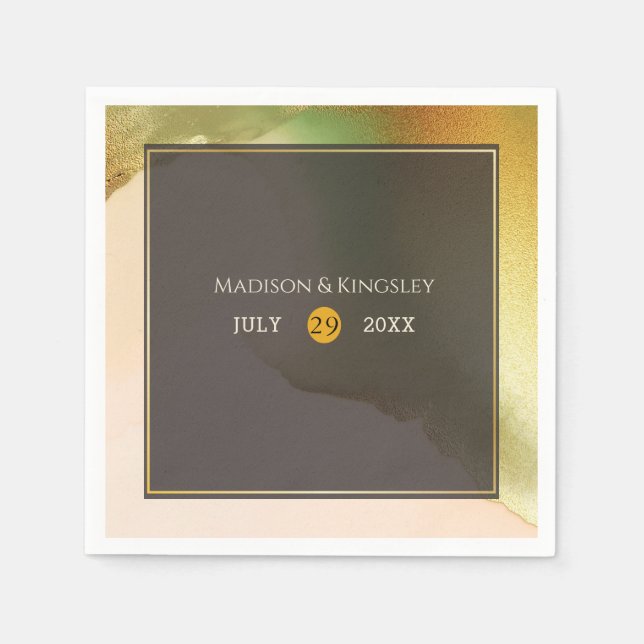 Fab Chartreuse 🤵 kühne & stilvolle Budgetheirat Serviette (Vorderseite)