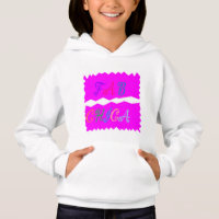 FAB CHICA LOGO Girls entwerfen rosa und farbige Te