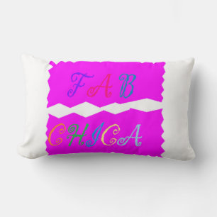 FAB CHICA LOGO Vibrant Lush plush posa Lendenkissen