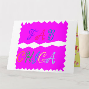 Fab Chica lustige Logobriefe auf hellrosa Karte