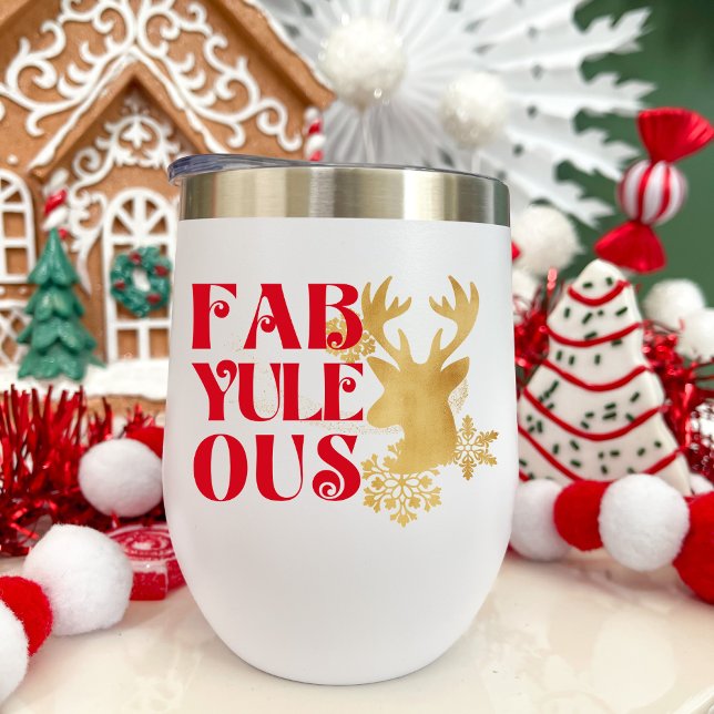 Fab-Yule-Ous Christmas Reindeer Red & Gold (Von Creator hochgeladen)