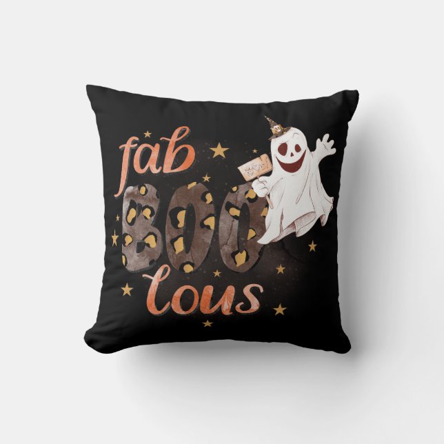 FabBOOlous Halloween Ghost Funny Kissen (Vorderseite)
