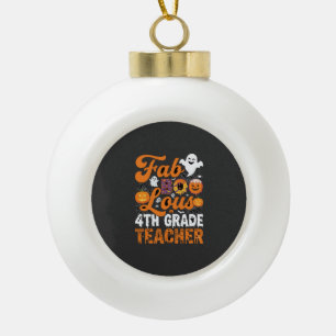 Fabel-hafte 4. Klasse Lehrer Halloween Keramik Kugel-Ornament