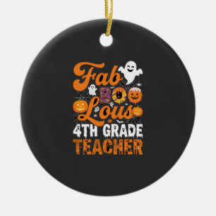Fabel-hafte 4. Klasse Lehrer Halloween Keramik Ornament