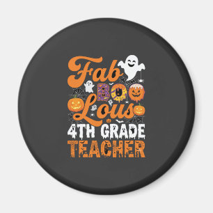 Fabel-hafte 4. Klasse Lehrer Halloween Magnet