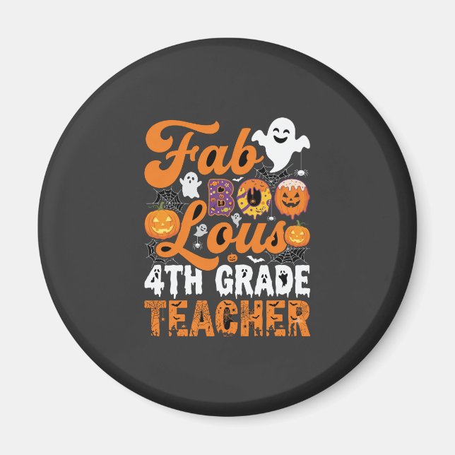 Fabel-hafte 4. Klasse Lehrer Halloween Magnet (Vorne)