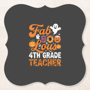 Fabel-hafte 4. Klasse Lehrer Halloween Untersetzer