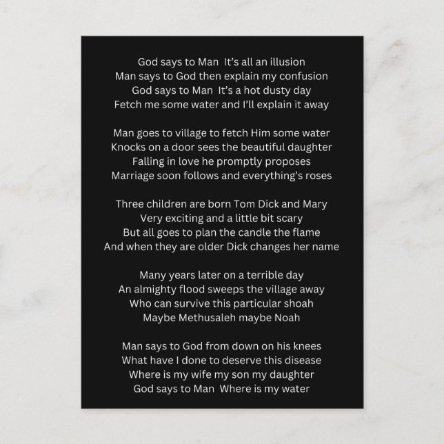 Fabel Postkarte (Vorderseite)