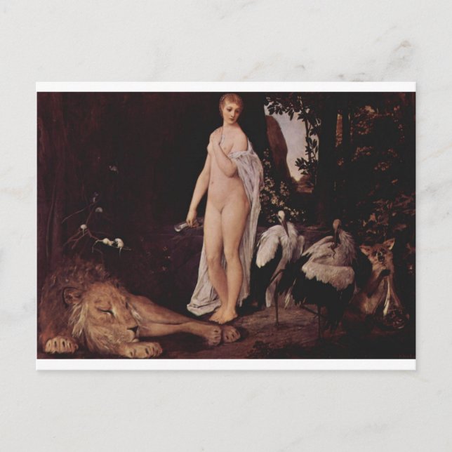 Fabel von Gustav Klimt Postkarte (Vorderseite)