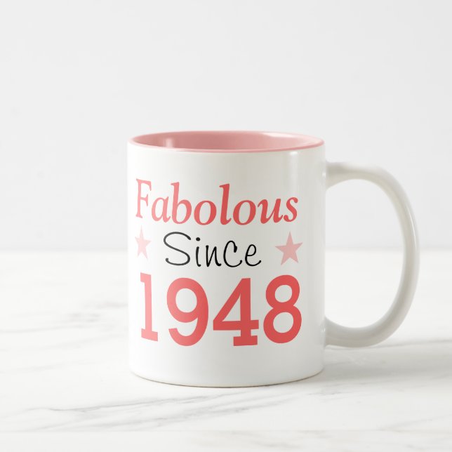 Fabelhaft seit 1948 zweifarbige tasse (Rechts)