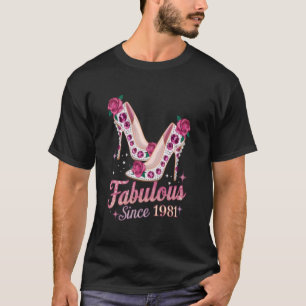 fabelhaft seit 1981 Heelse Frauen 43. Geburtstag T-Shirt