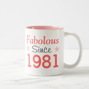 Fabelhaft seit 1981 zweifarbige tasse