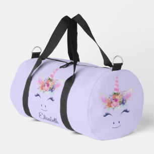 Fabelhaft Süße Einhorn Blumen Gesicht 2 Duffle Bag