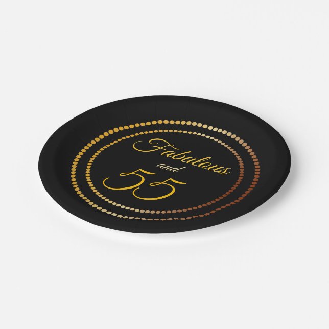 Fabelhaft und 55% pipe% Pappteller (Schrägansicht)