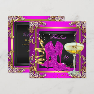 Fabelhafte 30 Pink Gold Geburtstagsfeier Einladung