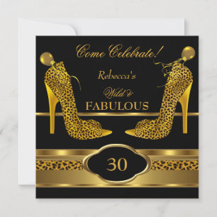 Fabelhafte 30 Wilde Leopard Gold Gepard High Heels Einladung