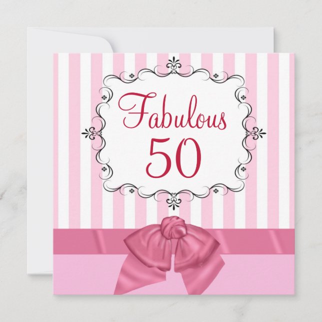 Fabelhafte 50 - Kundenspezifische Einladung (Vorderseite)