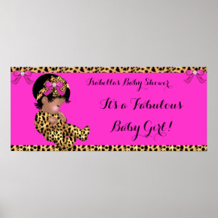 Fabelhafte Babyparty-Baby Süße Mädchen Leopard Pin Poster