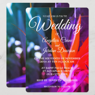 Fabelhafte Bird Of Paradise Hochzeitskarten Einladung