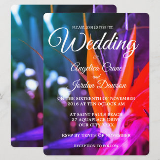 Fabelhafte Bird Of Paradise Hochzeitskarten Einladung