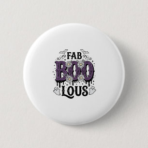 Fabelhafte Boo Halloween Vintage Geist Shirt Desig Button