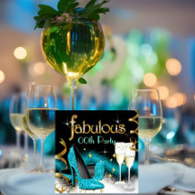 Fabelhafte Champagner-Party Glitter Türkis High He